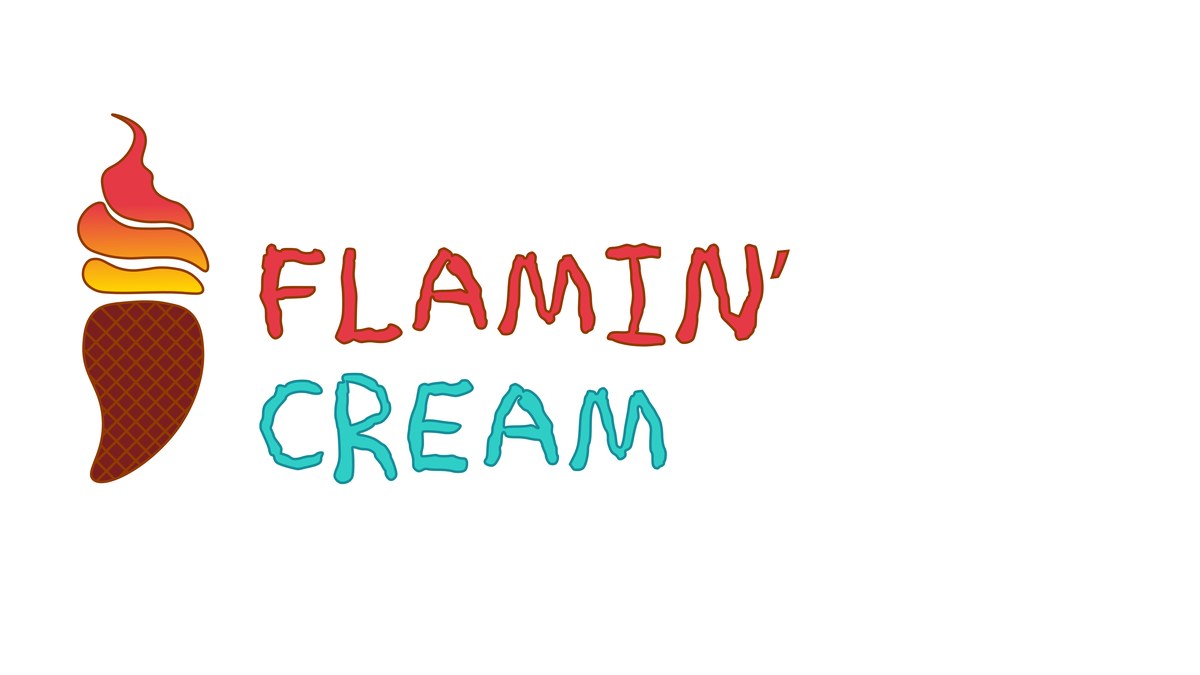 Flamin' Cream logo and typography preview