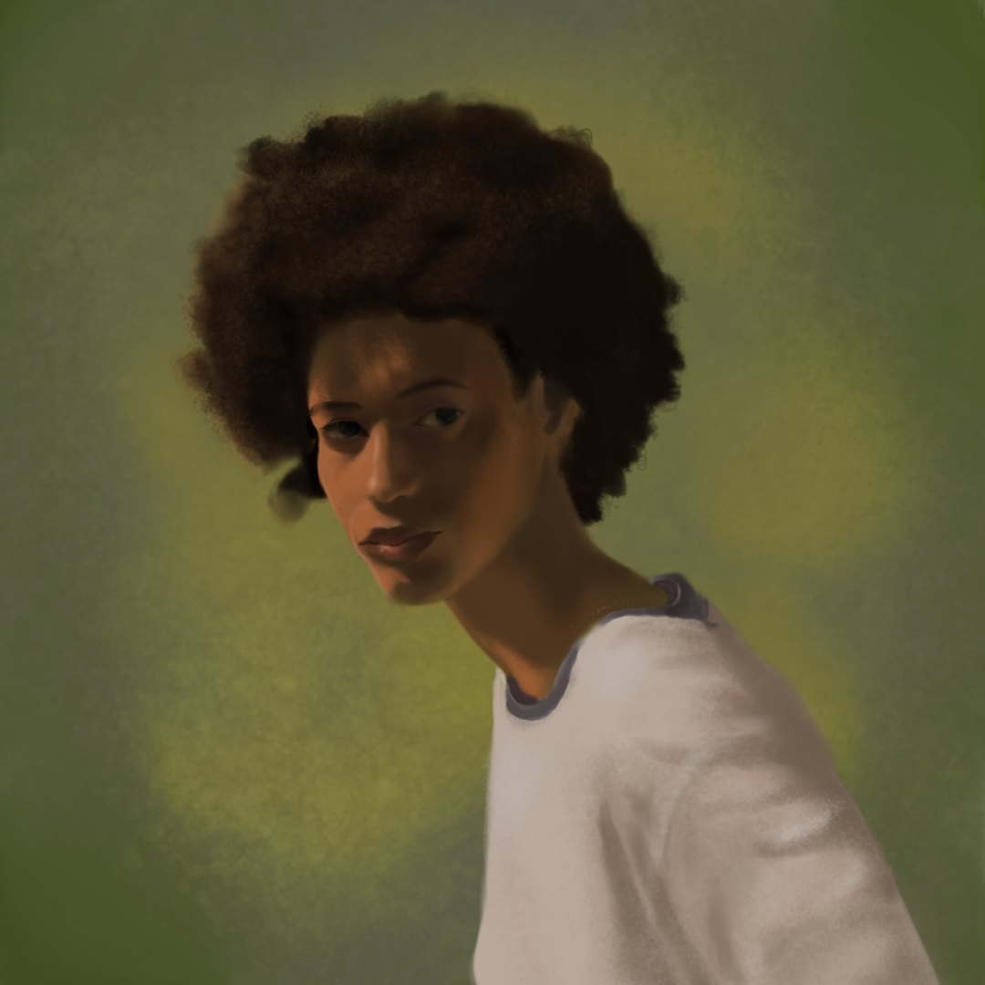 Painterly portrait study